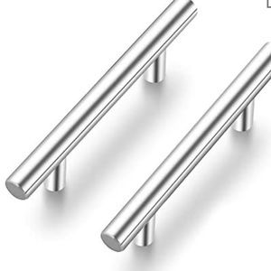 Brand new- 60 Pack - 5 Inch Cabinet Pulls Brushed Nickel SS -3 in holes